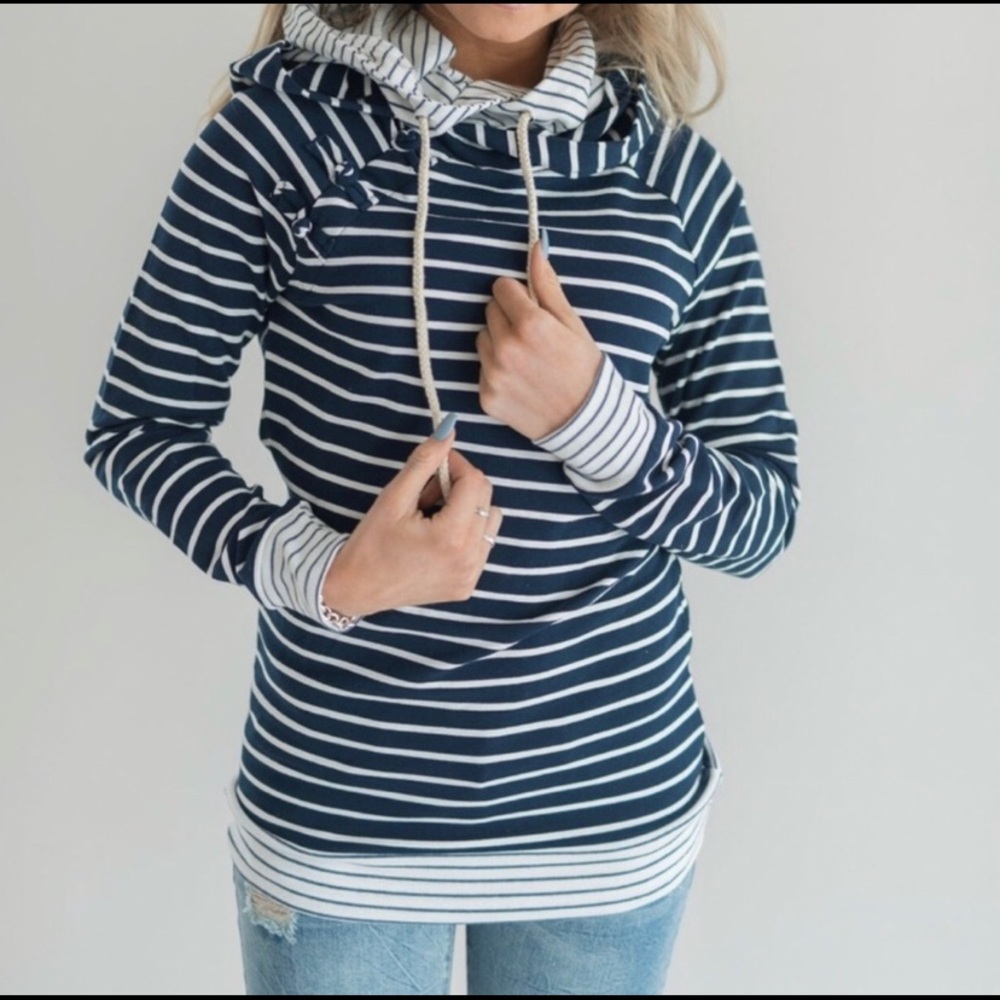 Ampersand Ace DoubleHood Knotted Sweatshirt